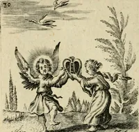 An illustration from Hertzen Schuel, oder, Des von Gott abgefüerten Herzens Widerbringung zu Gott, vnd Vnderweisung (1664)