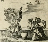 An illustration from Hertzen Schuel, oder, Des von Gott abgefüerten Herzens Widerbringung zu Gott, vnd Vnderweisung (1664)