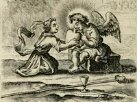 An illustration from Hertzen Schuel, oder, Des von Gott abgefüerten Herzens Widerbringung zu Gott, vnd Vnderweisung (1664)