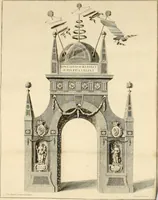 An illustration from Het blyde Breda, ofte, Kort verhaal van de plegtige intrede van den allerdoorlugtigsten vorst Willem Carel Hendrik Friso, prince van Oranje en Nassau ... als heer en baron van Breda, ende haare koninklyke hoogheid Anna, kroonprincesse van Engeland, Schotland ... : geschied op den XIII. van herfst-maand, MDCCXXXVII (1737)
