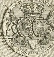 An illustration from Het blyde Breda, ofte, Kort verhaal van de plegtige intrede van den allerdoorlugtigsten vorst Willem Carel Hendrik Friso, prince van Oranje en Nassau ... als heer en baron van Breda, ende haare koninklyke hoogheid Anna, kroonprincesse van Engeland, Schotland ... : geschied op den XIII. van herfst-maand, MDCCXXXVII (1737)