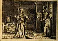 An illustration from Het duyfken in de steen-rotse; dat is, Eene mede-lydende ziele op de bittere passie Jesu Christi mediterende. Gemaekt door eenen Priester der Societeyt Jesu. 8. druck, rycker van stoffe, van beelden en van poësie (1753)