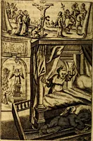 An illustration from Het duyfken in de steen-rotse; dat is, Eene mede-lydende ziele op de bittere passie Jesu Christi mediterende. Gemaekt door eenen Priester der Societeyt Jesu. 8. druck, rycker van stoffe, van beelden en van poësie (1753)
