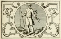 An illustration from Het groot natuur- en zedekundigh werelttoneel, of, Woordenboek van meer dan 1200 aeloude Egiptische, Grieksche en Romeinsche zinnebeelden of beeldenspraek ... : op nieu uit de oirsprongklyke schriften van Cezar Ripa, Zaratino Kastellini, Piërius Valerianus, Horus Apollo en andere ... getrokken in eene alphabetische ordre gebragt, met uitvoerige aenmerkingen en ophelderingen ... door een' ervaren taelen outheitkundigen, hebende voor het overige de uitmuntende dichter, Hubert Korneliszoon Poot dit werk ten opzichte van den text ... in klaer en zuiver Nederduitsch overgeschreven, en achte verscheide zinnebeelden dichtkundige toepassingen gestelt ; met fraeje kunstplaten versiert .. (1743)