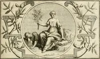 An illustration from Het groot natuur- en zedekundigh werelttoneel, of, Woordenboek van meer dan 1200 aeloude Egiptische, Grieksche en Romeinsche zinnebeelden of beeldenspraek ... : op nieu uit de oirsprongklyke schriften van Cezar Ripa, Zaratino Kastellini, Piërius Valerianus, Horus Apollo en andere ... getrokken in eene alphabetische ordre gebragt, met uitvoerige aenmerkingen en ophelderingen ... door een' ervaren taelen outheitkundigen, hebende voor het overige de uitmuntende dichter, Hubert Korneliszoon Poot dit werk ten opzichte van den text ... in klaer en zuiver Nederduitsch overgeschreven, en achte verscheide zinnebeelden dichtkundige toepassingen gestelt ; met fraeje kunstplaten versiert .. (1743)