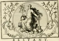 An illustration from Het groot natuur- en zedekundigh werelttoneel, of, Woordenboek van meer dan 1200 aeloude Egiptische, Grieksche en Romeinsche zinnebeelden of beeldenspraek ... : op nieu uit de oirsprongklyke schriften van Cezar Ripa, Zaratino Kastellini, Piërius Valerianus, Horus Apollo en andere ... getrokken in eene alphabetische ordre gebragt, met uitvoerige aenmerkingen en ophelderingen ... door een' ervaren taelen outheitkundigen, hebende voor het overige de uitmuntende dichter, Hubert Korneliszoon Poot dit werk ten opzichte van den text ... in klaer en zuiver Nederduitsch overgeschreven, en achte verscheide zinnebeelden dichtkundige toepassingen gestelt ; met fraeje kunstplaten versiert .. (1743)