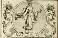 An illustration from Het groot natuur- en zedekundigh werelttoneel, of, Woordenboek van meer dan 1200 aeloude Egiptische, Grieksche en Romeinsche zinnebeelden of beeldenspraek ... : op nieu uit de oirsprongklyke schriften van Cezar Ripa, Zaratino Kastellini, Piërius Valerianus, Horus Apollo en andere ... getrokken in eene alphabetische ordre gebragt, met uitvoerige aenmerkingen en ophelderingen ... door een' ervaren taelen outheitkundigen, hebende voor het overige de uitmuntende dichter, Hubert Korneliszoon Poot dit werk ten opzichte van den text ... in klaer en zuiver Nederduitsch overgeschreven, en achte verscheide zinnebeelden dichtkundige toepassingen gestelt ; met fraeje kunstplaten versiert .. (1743)