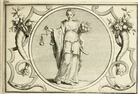 An illustration from Het groot natuur- en zedekundigh werelttoneel, of, Woordenboek van meer dan 1200 aeloude Egiptische, Grieksche en Romeinsche zinnebeelden of beeldenspraek ... : op nieu uit de oirsprongklyke schriften van Cezar Ripa, Zaratino Kastellini, Piërius Valerianus, Horus Apollo en andere ... getrokken in eene alphabetische ordre gebragt, met uitvoerige aenmerkingen en ophelderingen ... door een' ervaren taelen outheitkundigen, hebende voor het overige de uitmuntende dichter, Hubert Korneliszoon Poot dit werk ten opzichte van den text ... in klaer en zuiver Nederduitsch overgeschreven, en achte verscheide zinnebeelden dichtkundige toepassingen gestelt ; met fraeje kunstplaten versiert .. (1743)