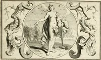 An illustration from Het groot natuur- en zedekundigh werelttoneel, of, Woordenboek van meer dan 1200 aeloude Egiptische, Grieksche en Romeinsche zinnebeelden of beeldenspraek ... : op nieu uit de oirsprongklyke schriften van Cezar Ripa, Zaratino Kastellini, Piërius Valerianus, Horus Apollo en andere ... getrokken in eene alphabetische ordre gebragt, met uitvoerige aenmerkingen en ophelderingen ... door een' ervaren taelen outheitkundigen, hebende voor het overige de uitmuntende dichter, Hubert Korneliszoon Poot dit werk ten opzichte van den text ... in klaer en zuiver Nederduitsch overgeschreven, en achte verscheide zinnebeelden dichtkundige toepassingen gestelt ; met fraeje kunstplaten versiert .. (1743)