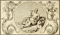 An illustration from Het groot natuur- en zedekundigh werelttoneel, of, Woordenboek van meer dan 1200 aeloude Egiptische, Grieksche en Romeinsche zinnebeelden of beeldenspraek ... : op nieu uit de oirsprongklyke schriften van Cezar Ripa, Zaratino Kastellini, Piërius Valerianus, Horus Apollo en andere ... getrokken in eene alphabetische ordre gebragt, met uitvoerige aenmerkingen en ophelderingen ... door een' ervaren taelen outheitkundigen, hebende voor het overige de uitmuntende dichter, Hubert Korneliszoon Poot dit werk ten opzichte van den text ... in klaer en zuiver Nederduitsch overgeschreven, en achte verscheide zinnebeelden dichtkundige toepassingen gestelt ; met fraeje kunstplaten versiert .. (1743)