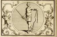 An illustration from Het groot natuur- en zedekundigh werelttoneel, of, Woordenboek van meer dan 1200 aeloude Egiptische, Grieksche en Romeinsche zinnebeelden of beeldenspraek ... : op nieu uit de oirsprongklyke schriften van Cezar Ripa, Zaratino Kastellini, Piërius Valerianus, Horus Apollo en andere ... getrokken in eene alphabetische ordre gebragt, met uitvoerige aenmerkingen en ophelderingen ... door een' ervaren taelen outheitkundigen, hebende voor het overige de uitmuntende dichter, Hubert Korneliszoon Poot dit werk ten opzichte van den text ... in klaer en zuiver Nederduitsch overgeschreven, en achte verscheide zinnebeelden dichtkundige toepassingen gestelt ; met fraeje kunstplaten versiert .. (1743)