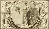 An illustration from Het groot natuur- en zedekundigh werelttoneel, of, Woordenboek van meer dan 1200 aeloude Egiptische, Grieksche en Romeinsche zinnebeelden of beeldenspraek ... : op nieu uit de oirsprongklyke schriften van Cezar Ripa, Zaratino Kastellini, Piërius Valerianus, Horus Apollo en andere ... getrokken in eene alphabetische ordre gebragt, met uitvoerige aenmerkingen en ophelderingen ... door een' ervaren taelen outheitkundigen, hebende voor het overige de uitmuntende dichter, Hubert Korneliszoon Poot dit werk ten opzichte van den text ... in klaer en zuiver Nederduitsch overgeschreven, en achte verscheide zinnebeelden dichtkundige toepassingen gestelt ; met fraeje kunstplaten versiert .. (1743)