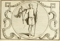 An illustration from Het groot natuur- en zedekundigh werelttoneel, of, Woordenboek van meer dan 1200 aeloude Egiptische, Grieksche en Romeinsche zinnebeelden of beeldenspraek ... : op nieu uit de oirsprongklyke schriften van Cezar Ripa, Zaratino Kastellini, Piërius Valerianus, Horus Apollo en andere ... getrokken in eene alphabetische ordre gebragt, met uitvoerige aenmerkingen en ophelderingen ... door een' ervaren taelen outheitkundigen, hebende voor het overige de uitmuntende dichter, Hubert Korneliszoon Poot dit werk ten opzichte van den text ... in klaer en zuiver Nederduitsch overgeschreven, en achte verscheide zinnebeelden dichtkundige toepassingen gestelt ; met fraeje kunstplaten versiert .. (1743)
