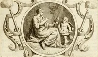 An illustration from Het groot natuur- en zedekundigh werelttoneel, of, Woordenboek van meer dan 1200 aeloude Egiptische, Grieksche en Romeinsche zinnebeelden of beeldenspraek ... : op nieu uit de oirsprongklyke schriften van Cezar Ripa, Zaratino Kastellini, Piërius Valerianus, Horus Apollo en andere ... getrokken in eene alphabetische ordre gebragt, met uitvoerige aenmerkingen en ophelderingen ... door een' ervaren taelen outheitkundigen, hebende voor het overige de uitmuntende dichter, Hubert Korneliszoon Poot dit werk ten opzichte van den text ... in klaer en zuiver Nederduitsch overgeschreven, en achte verscheide zinnebeelden dichtkundige toepassingen gestelt ; met fraeje kunstplaten versiert .. (1743)