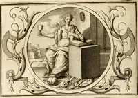 An illustration from Het groot natuur- en zedekundigh werelttoneel, of, Woordenboek van meer dan 1200 aeloude Egiptische, Grieksche en Romeinsche zinnebeelden of beeldenspraek ... : op nieu uit de oirsprongklyke schriften van Cezar Ripa, Zaratino Kastellini, Piërius Valerianus, Horus Apollo en andere ... getrokken in eene alphabetische ordre gebragt, met uitvoerige aenmerkingen en ophelderingen ... door een' ervaren taelen outheitkundigen, hebende voor het overige de uitmuntende dichter, Hubert Korneliszoon Poot dit werk ten opzichte van den text ... in klaer en zuiver Nederduitsch overgeschreven, en achte verscheide zinnebeelden dichtkundige toepassingen gestelt ; met fraeje kunstplaten versiert .. (1743)