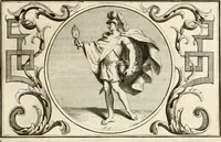 An illustration from Het groot natuur- en zedekundigh werelttoneel, of, Woordenboek van meer dan 1200 aeloude Egiptische, Grieksche en Romeinsche zinnebeelden of beeldenspraek ... : op nieu uit de oirsprongklyke schriften van Cezar Ripa, Zaratino Kastellini, Piërius Valerianus, Horus Apollo en andere ... getrokken in eene alphabetische ordre gebragt, met uitvoerige aenmerkingen en ophelderingen ... door een' ervaren taelen outheitkundigen, hebende voor het overige de uitmuntende dichter, Hubert Korneliszoon Poot dit werk ten opzichte van den text ... in klaer en zuiver Nederduitsch overgeschreven, en achte verscheide zinnebeelden dichtkundige toepassingen gestelt ; met fraeje kunstplaten versiert .. (1743)