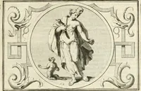 An illustration from Het groot natuur- en zedekundigh werelttoneel, of, Woordenboek van meer dan 1200 aeloude Egiptische, Grieksche en Romeinsche zinnebeelden of beeldenspraek ... : op nieu uit de oirsprongklyke schriften van Cezar Ripa, Zaratino Kastellini, Piërius Valerianus, Horus Apollo en andere ... getrokken in eene alphabetische ordre gebragt, met uitvoerige aenmerkingen en ophelderingen ... door een' ervaren taelen outheitkundigen, hebende voor het overige de uitmuntende dichter, Hubert Korneliszoon Poot dit werk ten opzichte van den text ... in klaer en zuiver Nederduitsch overgeschreven, en achte verscheide zinnebeelden dichtkundige toepassingen gestelt ; met fraeje kunstplaten versiert .. (1743)