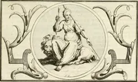 An illustration from Het groot natuur- en zedekundigh werelttoneel, of, Woordenboek van meer dan 1200 aeloude Egiptische, Grieksche en Romeinsche zinnebeelden of beeldenspraek ... : op nieu uit de oirsprongklyke schriften van Cezar Ripa, Zaratino Kastellini, Piërius Valerianus, Horus Apollo en andere ... getrokken in eene alphabetische ordre gebragt, met uitvoerige aenmerkingen en ophelderingen ... door een' ervaren taelen outheitkundigen, hebende voor het overige de uitmuntende dichter, Hubert Korneliszoon Poot dit werk ten opzichte van den text ... in klaer en zuiver Nederduitsch overgeschreven, en achte verscheide zinnebeelden dichtkundige toepassingen gestelt ; met fraeje kunstplaten versiert .. (1743)