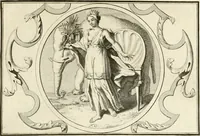 An illustration from Het groot natuur- en zedekundigh werelttoneel, of, Woordenboek van meer dan 1200 aeloude Egiptische, Grieksche en Romeinsche zinnebeelden of beeldenspraek ... : op nieu uit de oirsprongklyke schriften van Cezar Ripa, Zaratino Kastellini, Piërius Valerianus, Horus Apollo en andere ... getrokken in eene alphabetische ordre gebragt, met uitvoerige aenmerkingen en ophelderingen ... door een' ervaren taelen outheitkundigen, hebende voor het overige de uitmuntende dichter, Hubert Korneliszoon Poot dit werk ten opzichte van den text ... in klaer en zuiver Nederduitsch overgeschreven, en achte verscheide zinnebeelden dichtkundige toepassingen gestelt ; met fraeje kunstplaten versiert .. (1743)