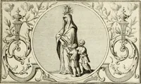 An illustration from Het groot natuur- en zedekundigh werelttoneel, of, Woordenboek van meer dan 1200 aeloude Egiptische, Grieksche en Romeinsche zinnebeelden of beeldenspraek ... : op nieu uit de oirsprongklyke schriften van Cezar Ripa, Zaratino Kastellini, Piërius Valerianus, Horus Apollo en andere ... getrokken in eene alphabetische ordre gebragt, met uitvoerige aenmerkingen en ophelderingen ... door een' ervaren taelen outheitkundigen, hebende voor het overige de uitmuntende dichter, Hubert Korneliszoon Poot dit werk ten opzichte van den text ... in klaer en zuiver Nederduitsch overgeschreven, en achte verscheide zinnebeelden dichtkundige toepassingen gestelt ; met fraeje kunstplaten versiert .. (1743)