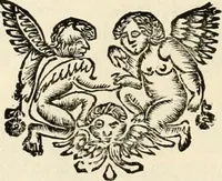 An illustration from Het groot natuur- en zedekundigh werelttoneel, of, Woordenboek van meer dan 1200 aeloude Egiptische, Grieksche en Romeinsche zinnebeelden of beeldenspraek ... : op nieu uit de oirsprongklyke schriften van Cezar Ripa, Zaratino Kastellini, Piërius Valerianus, Horus Apollo en andere ... getrokken in eene alphabetische ordre gebragt, met uitvoerige aenmerkingen en ophelderingen ... door een' ervaren taelen outheitkundigen, hebende voor het overige de uitmuntende dichter, Hubert Korneliszoon Poot dit werk ten opzichte van den text ... in klaer en zuiver Nederduitsch overgeschreven, en achte verscheide zinnebeelden dichtkundige toepassingen gestelt ; met fraeje kunstplaten versiert .. (1743)