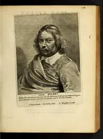 An illustration from Het gulden cabinet van de edele vry schilder-const : ontsloten door den lanck ghewenschten vrede tusschen de twee machtighe croonen van Spaignien en Vrancryck : waer-inne begrepen is den ontsterffe-lijcken loff vande vermaerste constiminnende geesten ende schilders van dese eeuw, hier inne meest naer het leven af-gebeldt, verciert met veel vermakelijcke rijmen ende spreucken (1662)
