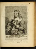 Picture 37 of 54 from Het gulden cabinet van de edele vry schilder-const : ontsloten door den lanck ghewenschten vrede tusschen de twee machtighe croonen van Spaignien en Vrancryck : waer-inne begrepen is den ontsterffe-lijcken loff vande vermaerste constiminnende geesten ende schilders van dese eeuw, hier inne meest naer het leven af-gebeldt, verciert met veel vermakelijcke rijmen ende spreucken (1662), leaf 395