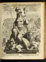 An illustration from Het gulden cabinet van de edele vry schilder-const : ontsloten door den lanck ghewenschten vrede tusschen de twee machtighe croonen van Spaignien en Vrancryck : waer-inne begrepen is den ontsterffe-lijcken loff vande vermaerste constiminnende geesten ende schilders van dese eeuw, hier inne meest naer het leven af-gebeldt, verciert met veel vermakelijcke rijmen ende spreucken (1662)