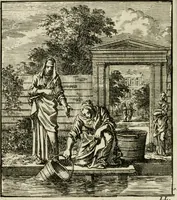 An illustration from Het leerzaam huisraad : vertoond in vyftig konstige figuuren, met godlyke spreuken en stichtelyke verzen (1731)