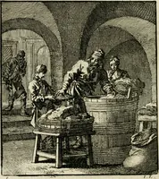 An illustration from Het leerzaam huisraad : vertoond in vyftig konstige figuuren, met godlyke spreuken en stichtelyke verzen (1731)
