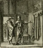 An illustration from Het leerzaam huisraad : vertoond in vyftig konstige figuuren, met godlyke spreuken en stichtelyke verzen (1731)