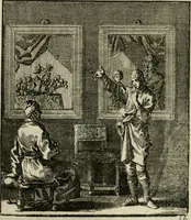 An illustration from Het leerzaam huisraad : vertoond in vyftig konstige figuuren, met godlyke spreuken en stichtelyke verzen (1731)
