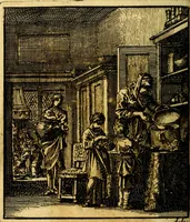 An illustration from Het leezaam huisraad, vertoond in vyftig konstige figuuren, met godlyke spruken en stichtelyke verzen (1711)