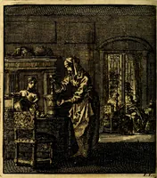 An illustration from Het leezaam huisraad, vertoond in vyftig konstige figuuren, met godlyke spruken en stichtelyke verzen (1711)