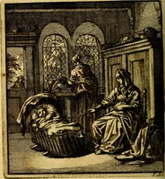 An illustration from Het leezaam huisraad, vertoond in vyftig konstige figuuren, met godlyke spruken en stichtelyke verzen (1711)