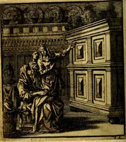 An illustration from Het leezaam huisraad, vertoond in vyftig konstige figuuren, met godlyke spruken en stichtelyke verzen (1711)
