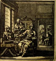 An illustration from Het leezaam huisraad, vertoond in vyftig konstige figuuren, met godlyke spruken en stichtelyke verzen (1711)