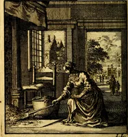 An illustration from Het leezaam huisraad, vertoond in vyftig konstige figuuren, met godlyke spruken en stichtelyke verzen (1711)