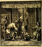 An illustration from Het leezaam huisraad, vertoond in vyftig konstige figuuren, met godlyke spruken en stichtelyke verzen (1711)