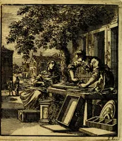 An illustration from Het leezaam huisraad, vertoond in vyftig konstige figuuren, met godlyke spruken en stichtelyke verzen (1711)