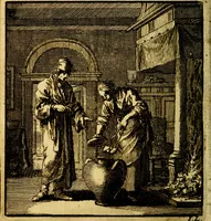 An illustration from Het leezaam huisraad, vertoond in vyftig konstige figuuren, met godlyke spruken en stichtelyke verzen (1711)