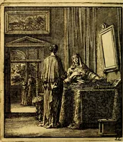 An illustration from Het leezaam huisraad, vertoond in vyftig konstige figuuren, met godlyke spruken en stichtelyke verzen (1711)