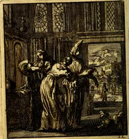 An illustration from Het leezaam huisraad, vertoond in vyftig konstige figuuren, met godlyke spruken en stichtelyke verzen (1711)