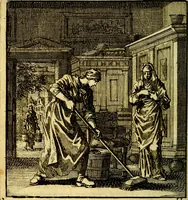 An illustration from Het leezaam huisraad, vertoond in vyftig konstige figuuren, met godlyke spruken en stichtelyke verzen (1711)