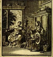 An illustration from Het leezaam huisraad, vertoond in vyftig konstige figuuren, met godlyke spruken en stichtelyke verzen (1711)