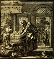 Picture 25 of 50 from Het leezaam huisraad, vertoond in vyftig konstige figuuren, met godlyke spruken en stichtelyke verzen (1711), leaf 97