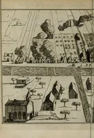 An illustration from Het ontroerde Nederlandt, door de wapenen des konings van Vrankryk : dat is een waarchtigh verhaal van den Fransen, Engelsen, Keulsen, en Munstersen oorlogh, tegen de Vereenigde Nederlanden, met desselfs binnelandtse beroerten ... (1674)