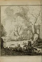An illustration from Het ontroerde Nederlandt, door de wapenen des konings van Vrankryk : dat is een waarchtigh verhaal van den Fransen, Engelsen, Keulsen, en Munstersen oorlogh, tegen de Vereenigde Nederlanden, met desselfs binnelandtse beroerten ... (1674)