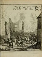 An illustration from Het ontroerde Nederlandt, door de wapenen des konings van Vrankryk : dat is een waarchtigh verhaal van den Fransen, Engelsen, Keulsen, en Munstersen oorlogh, tegen de Vereenigde Nederlanden, met desselfs binnelandtse beroerten ... (1674)