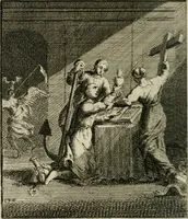 An illustration from Het Overvloeijend Herte : of Nagelatene Verzen (1767)